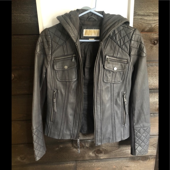 Michael kors hooded quilted leather jacket - Picture 2 of 9